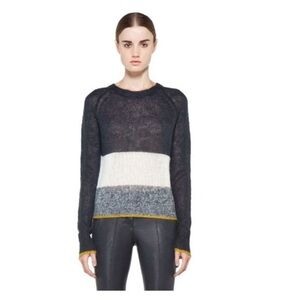 ALC Mae Colorblock Sweater Mohair Blend Japanese Yarn